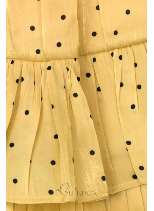 Yellow polka dot skirt