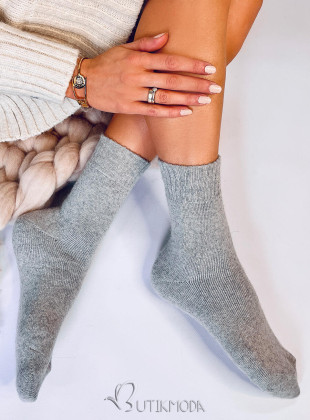 Light grey woolen socks