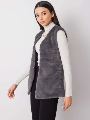 OCH BELLA Graphite Fur Vest