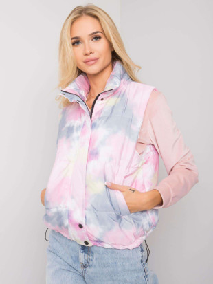 Gray-Pink Sleeveless Vest