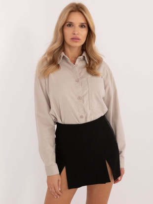 Stylish Beige Long Sleeve Shirt
