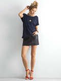 Navy Blue T-Shirt Fire