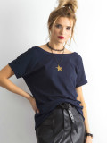 Navy Blue T-Shirt Fire