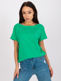 Green Basic Cotton T-Shirt Fire