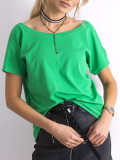 Green Basic Cotton T-Shirt Fire