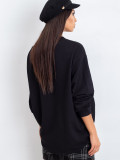 Black Cotton Basic Hoodie