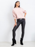 Pink Cotton Basic Sweatshirt