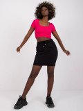 Stylish Black Mini Skirt with Pockets