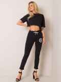Black Sports Pants with Application
