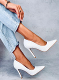 White pumps on a stiletto heel