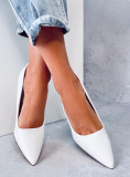 White pumps on a stiletto heel