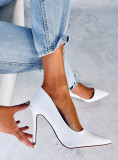 White pumps on a stiletto heel