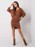 RUE PARIS Brown Oversize Sweatshirt