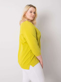 Light Green Plus Size Cotton Sweatshirt