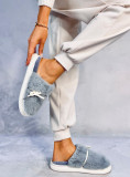 Grey  fur slippers