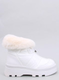 White snow shoes on a high platform