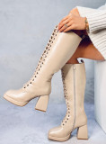Beige boots WEDNESDAY