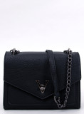 Small black leaf handbag