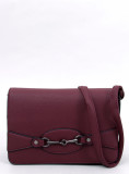 Burgundy handbag made of eco-leather