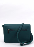 Green handbag made of eco-leather