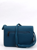 Blue handbag made of eco-leather