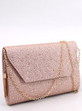 Women's shiny light pink handbag