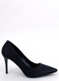 Black glitter pumps