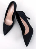Black glitter pumps