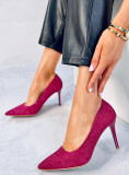 Pink glitter pumps