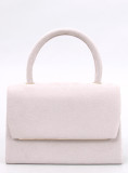 Beige briefcase handbag