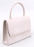 Beige briefcase handbag