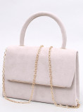 Beige briefcase handbag