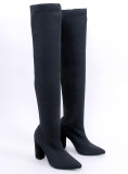 Black high boots with an elastic upper