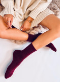Burgundy woolen socks