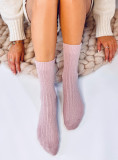 Pink warm women's socks