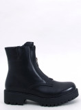 Black ankle boots with zip