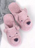 Pink women's slippers TEDDY BEAR