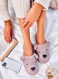 Pink women's slippers TEDDY BEAR
