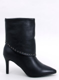 Black stiletto heel ankle boots