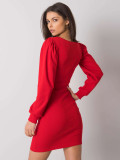 RUE PARIS Red Long Sleeve Dress