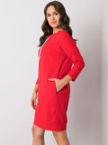Stylish Red Dress with Long Sleeves