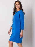 Simple Blue Dress with Long Sleeves
