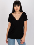 Elegant Black Lace T-Shirt