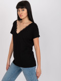 Elegant Black Lace T-Shirt