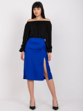 Elegant Midi Skirt in Cobalt Color
