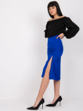 Elegant Midi Skirt in Cobalt Color
