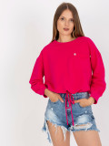 Fuchsia Hoodless Sweatshirt with Elastic RUE PARIS