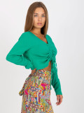 Green Muslin Everyday Blouse with Drawstring SUBLEVEL