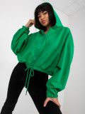 Green Zip-Up Hoodie RUE PARIS
