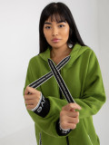 Light Green Long Cotton Zip-Up Hoodie Mayar